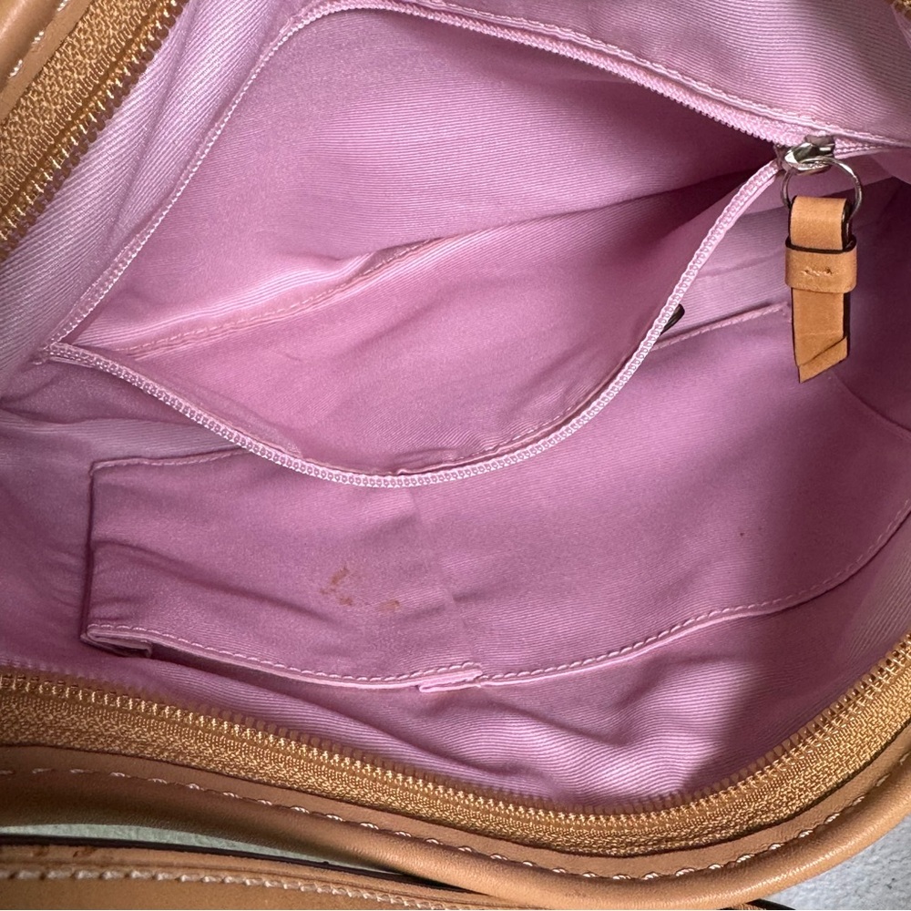 Coach Light Brown Leather Shoulder Bag Adjustable Strap - Picture 11 of 16